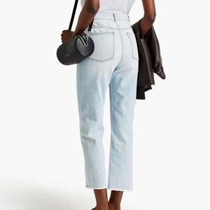DL1961 jeans Jerry High Rise Vintage Straight Leg Raw Hem Light Wash denim